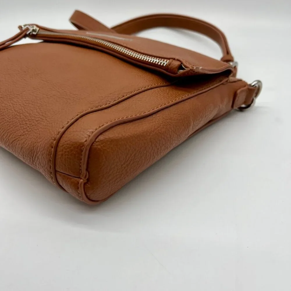 Liz Claiborne Brown Faux Leather Crossbody Purse_8